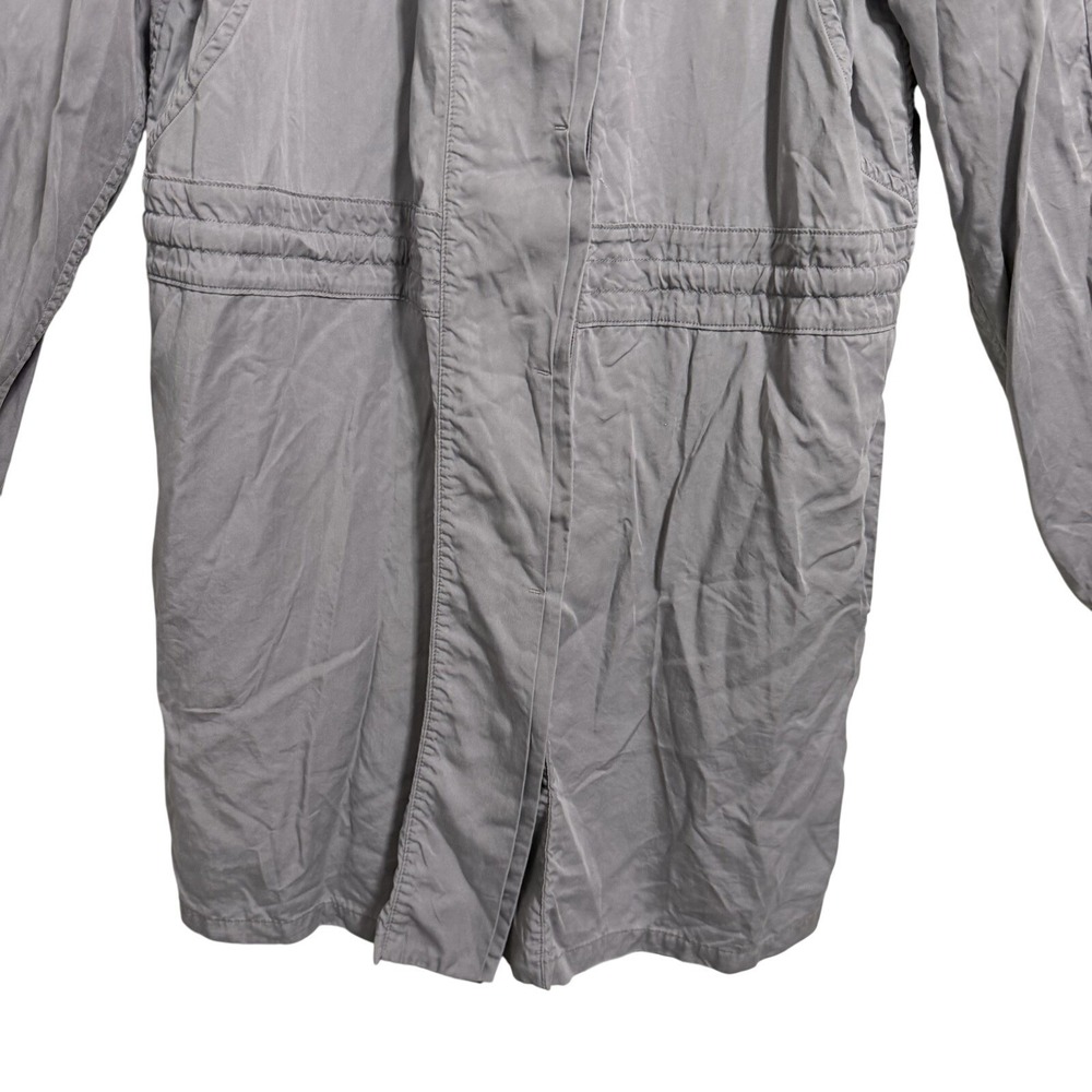 Lululemon Gray City Stroll Hooded Trench Coat Rain Jacket Women Size 8 Relaxed - Picture 5 of 11